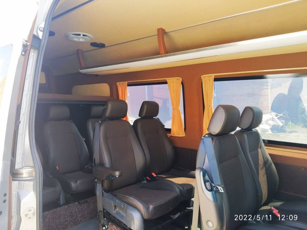 Inside the AlexTransfer minibus cabin